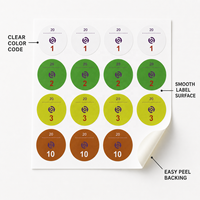 1000 autocollants numérotés holographiques personnalisés avec logo, de 1 à 100, couleurs assorties, en papier couché, autocollants imperméables, étiquettes de prix pour clients