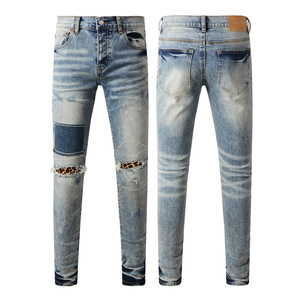 European American Trendy Brand LIMITED for Cotton <strong>Jeans</strong> Fashionable Distressed Vintage Limited Edition for <strong>Label</strong> Mid - Product Image 3