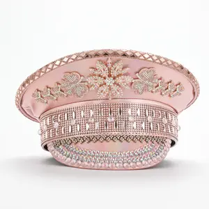 2023 European American Pop Punk Style Diamond-Encrusted Performance Hat Direct Sales Manufacturers Role Play Party Decorations