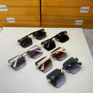 แว่นกันแดดไร้กรอบสำหรับผู้หญิง ยี่ห้อ D เลนส์พีซีสีชมพู ป้องกันรังสียูวี 400 ประเภท 3 แว่นกันแดด สไตล์สตรีท แฟชั่นอินเทรนด์ - Product Image 5