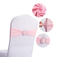 Housse de dossier de chaise haut de gamme, housse de chaise élastique anti-poussière en soie de lait avec sangle et nœud, décoration pour hôtel, mariage, banquet, maison