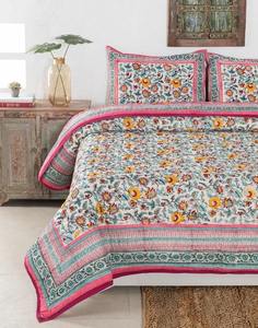 Edredón con estampado de bloques Jaipuri hecho a mano para uso en hoteles, algodón orgánico de alta calidad, bloque de mano impreso, diseño étnico para decoración del hogar - Product Image 2