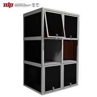 TERMEIN en stock – Meuble de rangement autoportant à 3 niveaux en acrylique et métal, grande capacité, avec serrure à code