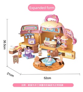 ชุดของเล่นบ้านจำลอง <span class=keywords><strong>CPS</strong></span> สำหรับเด็กก่อนวัยเรียน ชุดเล่นบทบาทสมมติร้านขายไอศกรีม ของเล่นทำขนมหวาน DIY พร้อมแสงและเสียง - Product Image 6