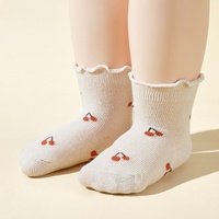 Nouvelles chaussettes courtes pour bébé en tricot respirant, style Mori, en fausse fourrure ondulée et coton de qualité supérieure, collection Printemps 2026
