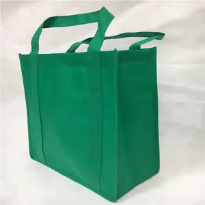 Bolsas de impresión no tejidas recicladas ecológicas para supermercado / supermercado reutilizable promocional llevar bolsa de s