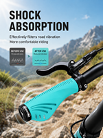 Puños de Bicicleta Ergonómicos MOTSUV con Perfil de Albóndiga, Diseño Ergonómico, Antideslizantes, Absorbentes de Vibraciones, Accesorios para Ciclismo Anti-fatiga