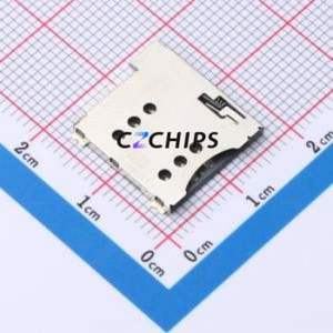 ZX-MSIM-481.35J SIM Card Connector SMD Connector Self-Return Type Micro SIM Card Card Holder 1.35mm - Product Image 1