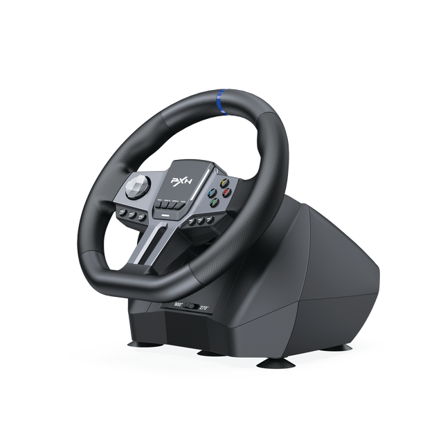 PXN V9 Gen2 Wired Gaming Steering Wheel 270/900 Volante with Force Feedback & Lighting for //PC Windows 8,10 for One