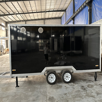 Chariot de restauration multifonctionnel en fibre de verre pour hot-dogs, hamburgers et bonbons, 4,5 m, chariot mobile électrique, cadre en acier inoxydable, résistant à la rouille