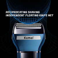 Kit de toilettage pour homme Kemei Km-6541 sans fil 3-en-1, rasoir à grille 600 mAh, tondeuse nez homme, tondeuse à lame en acier inoxydable fonctionnelle USB