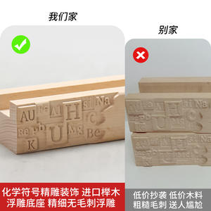 Ornement de tableaux périodiques en acrylique, 200x125x25mm, lampe de bureau, aide pédagogique scientifique, cadeau décoratif - Product Image 5