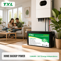 Batterie LiFePO4 à décharge profonde 12,8 V 300 Ah, plus de 8000 cycles, -20°C ° C~65 ° C IP65 OEM ODM BMS 6 couches IP65 pour maison, ferme, marine, camping-car, Asie, Afrique