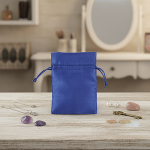 Sacchetti in Velluto Satinato Blu 100x140 MM per Conservazione e Organizzazione - Product Image 3