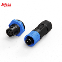 Prise d'alimentation circulaire M12 à 2 broches, étanche IP67, à bornes à vis en nylon, pour système d'énergie solaire et éclairage extérieur LED