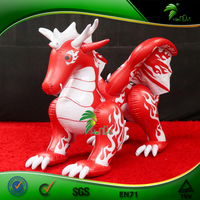 Ballon gonflable personnalisé rouge et blanc en forme de dragon à chevaucher