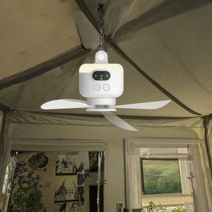 Ventilador de Techo Portátil Mini Blanco 2026, Recargable de 8000mAh, con Control Remoto y Luz, para Campamento, Autocaravanas y Viajes - Product Image 2