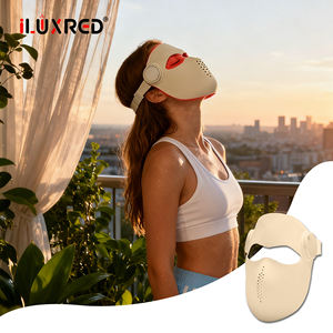 Маска для лица ILUXRED с 72 светодиодами, 5D-терапия красным светом, новая силиконовая беспроводная маска для светотерапии - Product Image 2