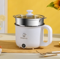 Casserole Électrique Multifonctionnelle pour la Maison, Marmite Électrique Antiadhésive, Cuiseur Polyvalent, Pot à Nouilles, Poêle à Frire