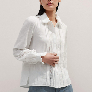 Camicetta <span class=keywords><strong>a</strong></span> <span class=keywords><strong>maniche</strong></span> lunghe con rifiniture in pizzo pieghettato all'ingrosso della fabbrica manica <span class=keywords><strong>a</strong></span> <span class=keywords><strong>palloncino</strong></span> personalizzata <span class=keywords><strong>camicia</strong></span> da donna in cotone bianco spessa - Product Image 6
