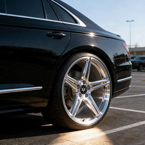 Nouvelles jantes en alliage forgé monobloc à 5 branches concaves Viaol, finition argentée, 18-22 pouces, pour M3/GTR/Chevrolet Corvette - Product Image 5