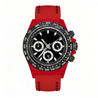 Montre chronographe en Fiber de carbone pour hommes, 39Mm, mouvement seiko VK63, Quartz, cristal saphir, cadran Panda, montre-bracelet de luxe pour course automobile