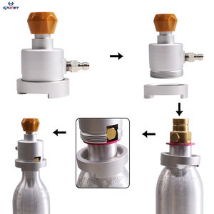 Adaptador de Recarga de CO2 para Llenado de Bebidas Gaseosas con Conexión Rápida para Cilindros de CO2 de 60L y Tanques CGA320 (Compatible con Soda Terra Art <span class=keywords><strong>Duo</strong></span>) - Product Image 5
