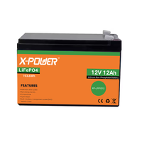 Batterie LiFePO4 12V 7/10/12/20Ah avec BMS Intégré, IP54, Durée de Vie de 5 Ans, en Stock aux États-Unis pour Trottinettes Électriques, Sondeurs de Poissons, Véhicules Enfants