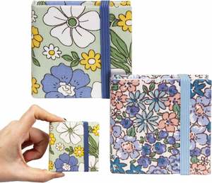 Carnet de croquis aquarelle format mini 2,4x2,4 pouces, couverture en cuir carrée portable, papier épais, reliure spirale, 40 feuilles pour enfants - Product Image 2