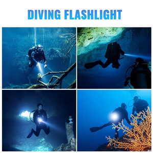 <span class=keywords><strong>SD05</strong></span> 3000lm Luz DE BUCEO Alto lumen Impermeable Aleación de aluminio Antorcha subacuática con interruptor giratorio magnético y tiempo de ejecución largo - Product Image 5