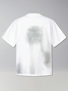 Camiseta blanca estilo streetwear con estampado retro de diablo en el interior; personalización disponible. Unisex.F10 - Product Image 3