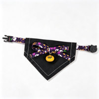 Bandanas de collier pour chiots et chats, thème Halloween festif, avec boucle de sécurité, tenue de fête décorative pour petits chiots, chatons et chats, vente en gros