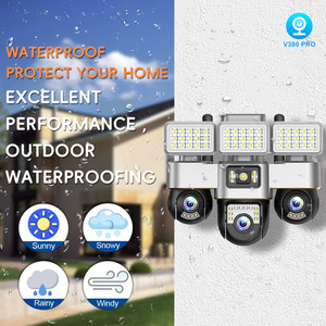 Cámara de Seguridad Solar V380 con Luz LED, 4G, 3 Lentes, 3PTZ, CCTV, Alarma, Audio, Seguimiento IA, Visión Nocturna, Inalámbrica - Product Image 2