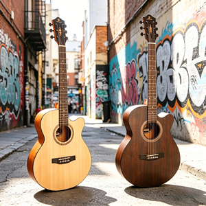 Cina 40 pollici <span class=keywords><strong>chitarra</strong></span> <span class=keywords><strong>acustica</strong></span> corpo di abete rosso a buon mercato strumenti musicali per la vendita <span class=keywords><strong>chitarra</strong></span> Folk <span class=keywords><strong>chitarra</strong></span> da viaggio per i principianti - Product Image 1