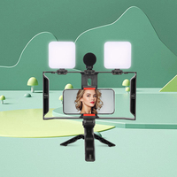 Kit de Vlogging Professionnel pour Smartphone et Caméra : Trépied, Lumière LED et Microphone pour Streaming et Création Vidéo