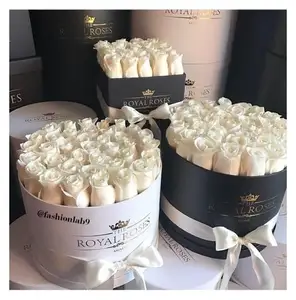 Bestseller Luxus Custom Paper Mom getrocknete frische Blumenstrauß Hübsche Geschenk boxen Hochzeit Verpackung Zylinder Produkte