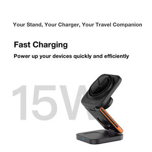 Cargador Rápido Multifuncional Plegable y Vertical Tres en Uno, Adecuado para Soporte de Teléfono, Cargador Inalámbrico Magnético - Product Image 5