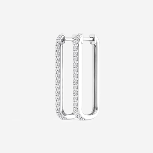 Boucles d'oreilles en forme de clip en diamant rond cultivé en laboratoire, 1 1_2 Ctw, pour femmes, élégantes, minimalistes, scintillantes, bijoux fins, cadeau de luxe - Product Image 4