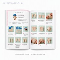 Impression personnalisée de livres en peluche DIY, couverture souple, papier d'art couleur, impression offset, OEM Guangdong Chine