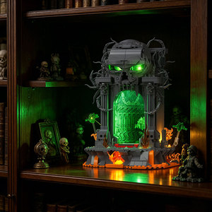 JMBricklayer Set de Bloques de Construcción Portal Oscuro, Puerta Gótica con Calaveras, Luz LED, Puerta de Demonio de Fantasía, 1108 Piezas, Juguete de Construcción para Adultos - Product Image 5