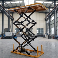 Table élévatrice à ciseaux pour ligne d'assemblage, plateforme de levage hydraulique fixe robuste pour la transformation industrielle des matériaux