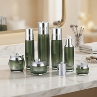 Pot à crème et flacon de lotion de luxe personnalisés, conteneur vide en plastique pour soins de la peau, emballage de nettoyant, pots et flacons cosmétiques