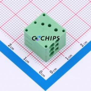 MX205V-3.5-03P-GN01-Cu-A Spring Terminal Block Through hole Component (THT),P=3.5mm Connector 1x3P 3.5mm Green Through Hole - Product Image 1