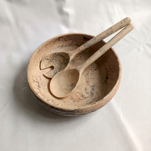 Juego de Servidores de Ensalada de Resina Premium Hechos a Mano con Diseño de Mármol Acuático, Cuchara y Tenedor, Aptos para Lavavajillas, Personalizados, Estilo Moderno de Artizon Studio - Product Image 1