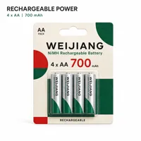 Batterie Ni-MH rechargeable AA 1,2 V 700 mAh à décharge stable pour l'électronique grand public – Vente directe usine