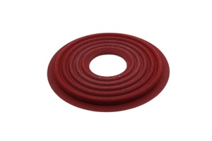 Amortisseur de subwoofer rond de haute qualité, couleur rouge, traitement au phénol, type Spider - Product Image 3