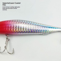 Leurre Vivant à Lame Argentée pour Pêche au Lancer Longue Distance, Minnow à Coulée Lente Spécialisé pour Poisson-Flotteur et Poisson-Oriflamme, Hameçons d'Eau Douce