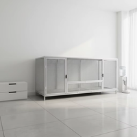 Poulailler en fer avec cage d'élevage, maille anti-grenouilles, installation facile, utilisation intérieure/extérieure, taille moyenne, surface galvanisée