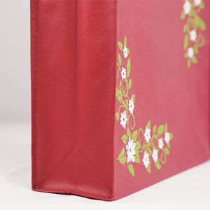 Custom Logo Eco-friendly Personalized Foldable Reusable Red Color <strong>Plain</strong> Non Woven Shopping Tote <strong>Bag</strong> With Strong Shoulder <strong>Bag</strong> - Product Image 2