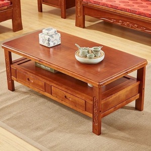 Tavolino da Caffè Lungo in <span class=keywords><strong>Legno</strong></span> Massello, Design Moderno e Semplice con Spazio di Archiviazione, <span class=keywords><strong>Tavolo</strong></span> da Tè Multifunzione, Arredamento per Soggiorno - Product Image 1
